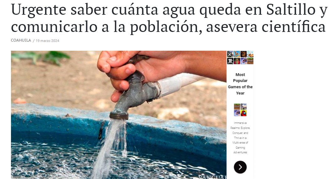 Vanguardia Más pozos no es la solución